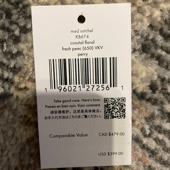 Kate Spade Perry Floral Medium Satchel - Fresh Peach - Picture 13 of 13